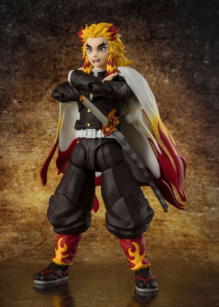 Demon Slayer: Kimetsu no Yaiba S.H.Figuarts Action Figure Kyojuro Rengoku 15 cm - MangaShop.ro