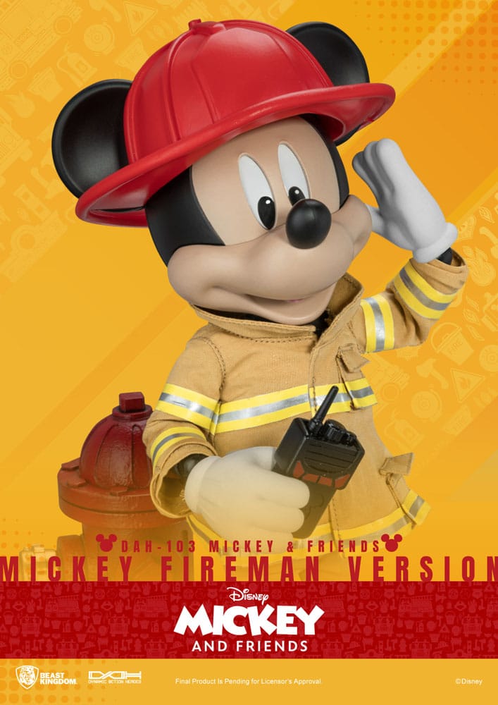 Mickey & Friends Dynamic 8ction Heroes Action Figure 1/9 Mickey Fireman Ver. 24 cm - MangaShop.ro