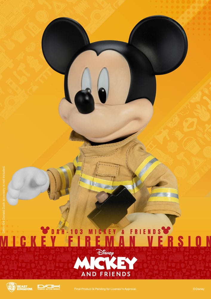 Mickey & Friends Dynamic 8ction Heroes Action Figure 1/9 Mickey Fireman Ver. 24 cm - MangaShop.ro