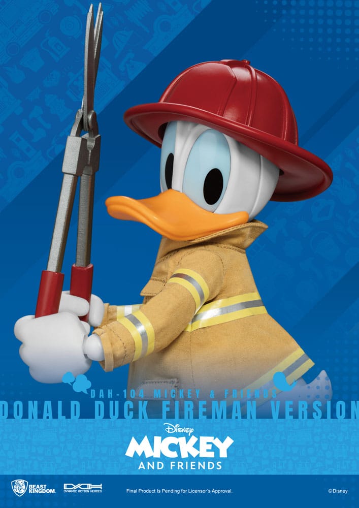 Mickey & Friends Dynamic 8ction Heroes Action Figure 1/9 Donald Duck Fireman Ver. 24 cm - MangaShop.ro