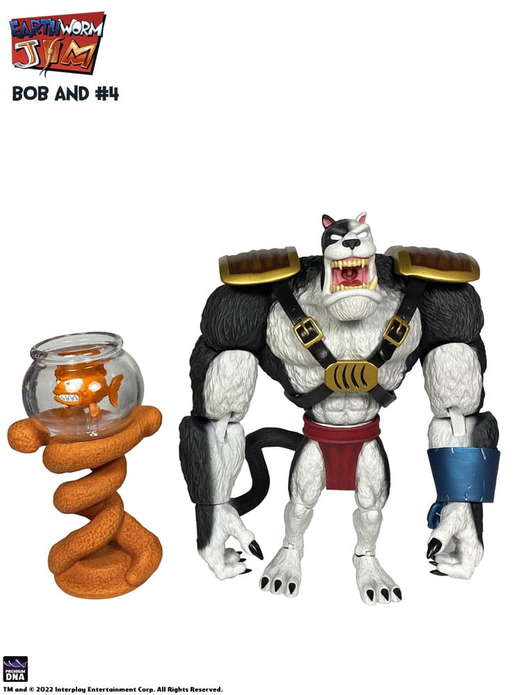 Earthworm Jim Action Figure Wave 1: Bob the Killer Goldfish & #4 15 cm - MangaShop.ro