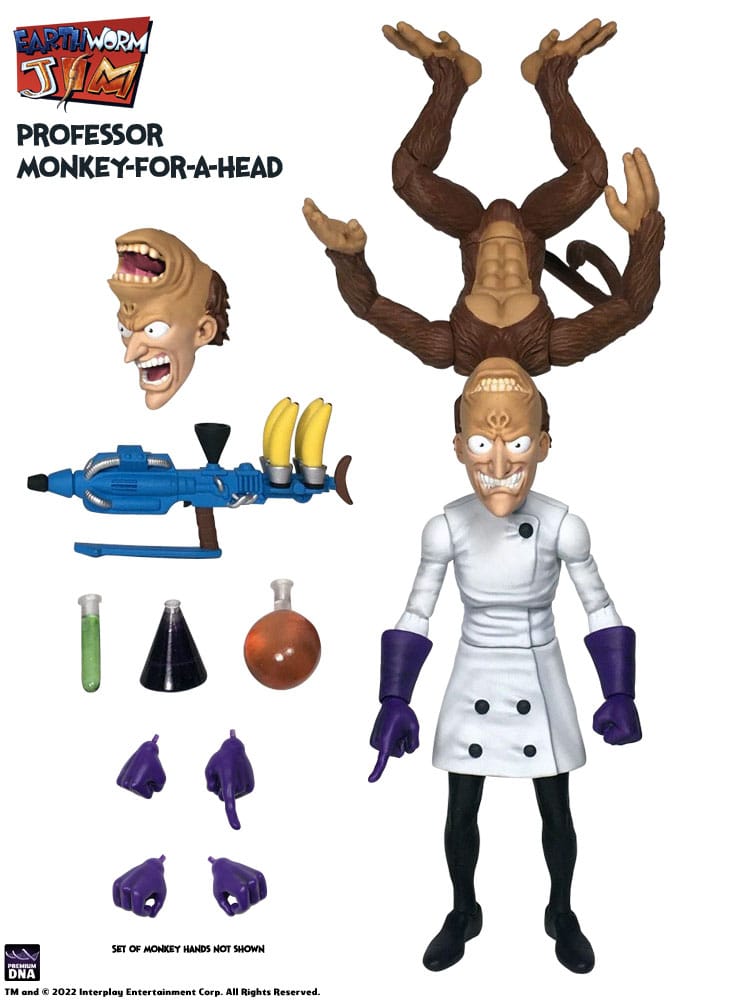 Earthworm Jim Action Figure Wave 1: Professor Monkey-For-A-Head 28 cm - MangaShop.ro