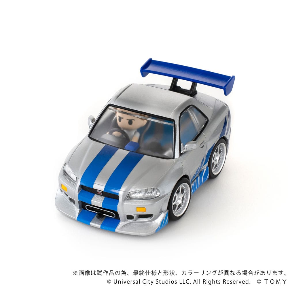 Fast & Furious Q-Village Vehicle with mini-figure Nissan Skyline GT-R (R34) 9 cm - MangaShop.ro