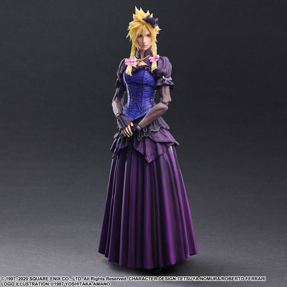 Final Fantasy VII Remake Play Arts Kai Action Figure Cloud Strife Dress Ver. 28 cm - MangaShop.ro