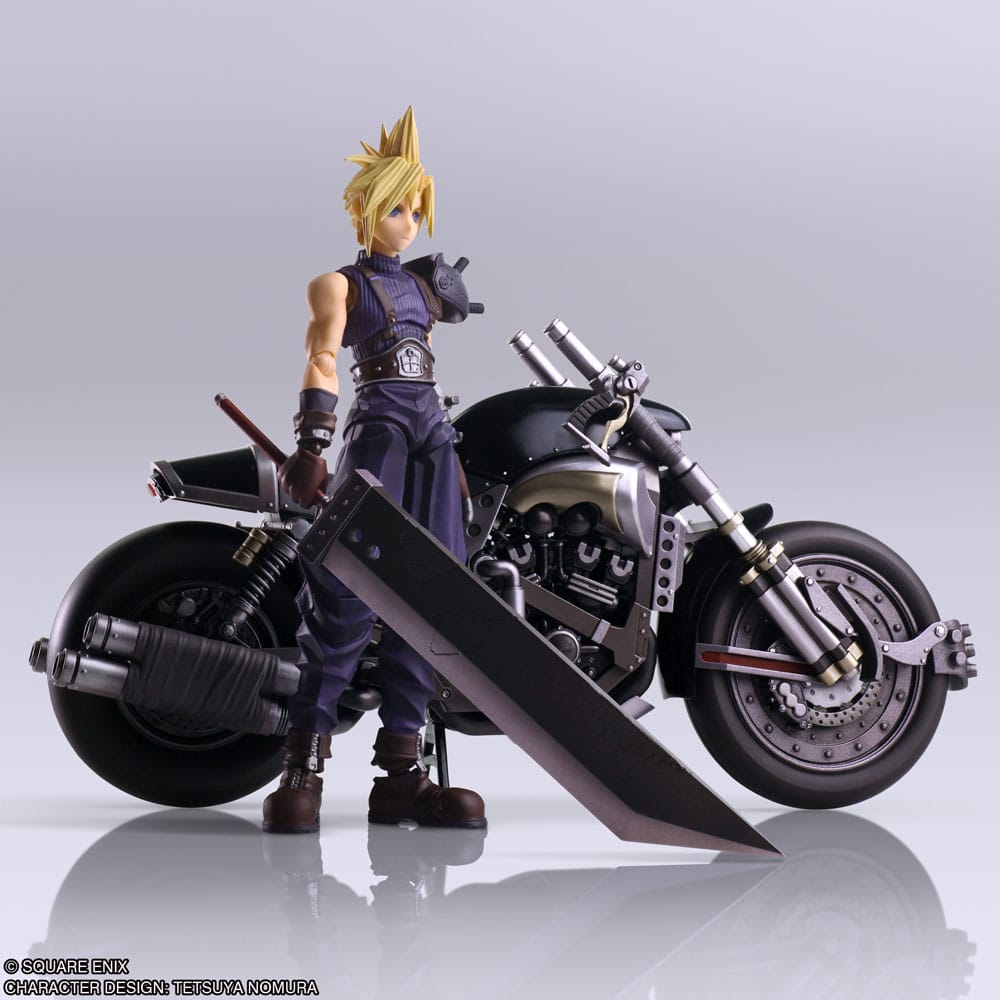 Final Fantasy VII Bring Arts Action Figure and vehicle Cloud Strife & Hardy-Daytona 15 cm - MangaShop.ro