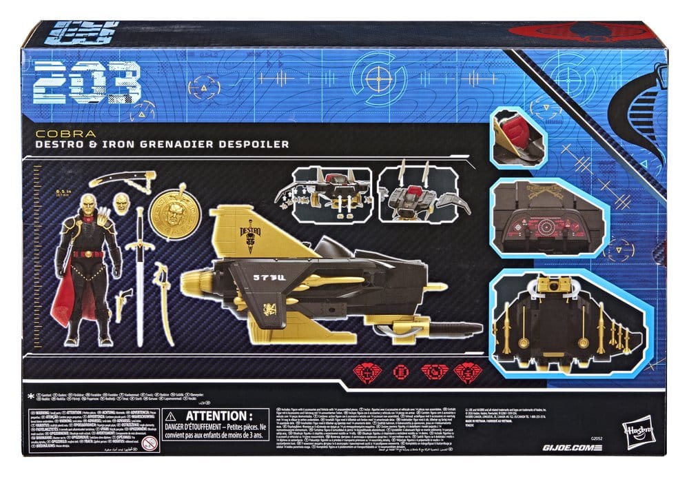 G.I. Joe Classified Series Action Figure and Vehicle Set #203 Destro & Iron Grenadier Despoiler 15 cm - MangaShop.ro