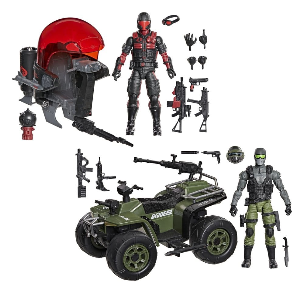 G.I. Joe Classified Series Action Figure & Vehicle Set Snake Eyes & Varmint ATV vs. Stealth Viper & Cobra Stealth Flight Pod (Trubble Bubble) 15 cm - MangaShop.ro