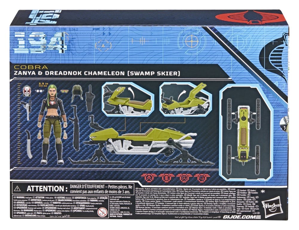G.I. Joe Classified Series Action Figure and Vehicle Set #194 Zanya and Dreadnok Chameleon (Swamp Skier) 15 cm - MangaShop.ro