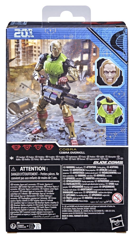 G.I. Joe Classified Series Action Figure #201 Cobra Overkill 15 cm - MangaShop.ro