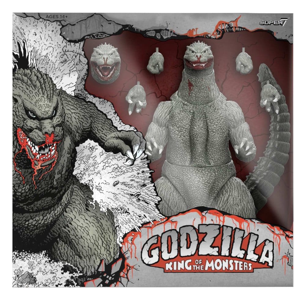 Godzilla (1989) Toho Ultimates Action Figure - Godzilla (Greyscale Comic Book - Thirsty for Blood) 24 cm - MangaShop.ro