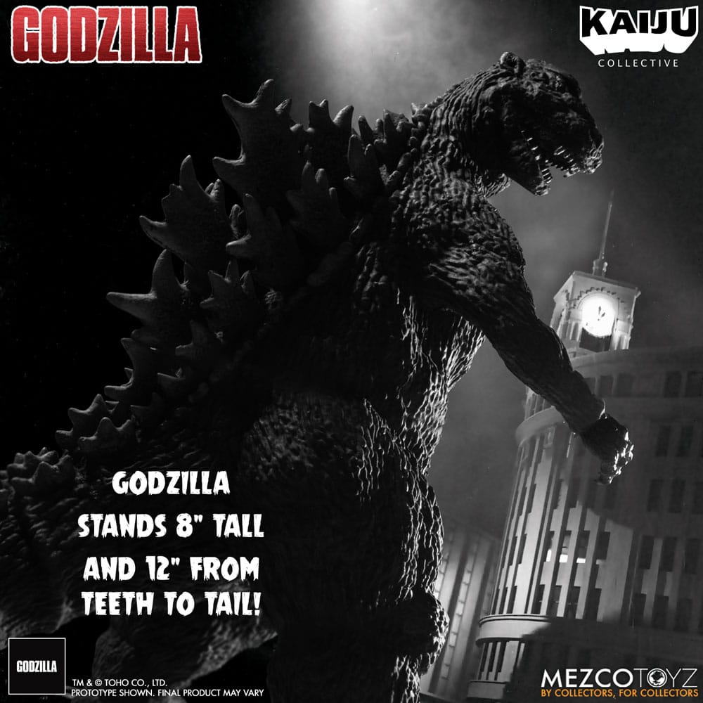 Godzilla (1954) Kaiju Collective Action Figure Godzilla - Black & White Edition 20 cm - MangaShop.ro