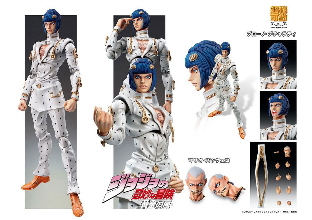 JoJo's Bizarre Adventure Part5 Golden Wind Action Figure Chozokado Bruno Bucciarati 15 cm (3rd-run) - MangaShop.ro