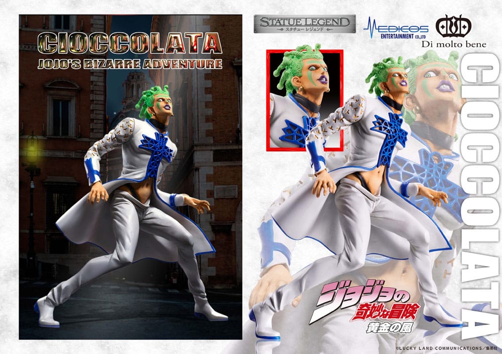 JoJo's Bizarre Adventure Part 5 Golden Wind Statue Legend PVC Statue Cioccolata 17 cm - MangaShop.ro