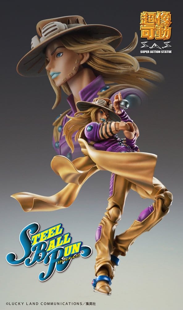 JoJo's Bizarre Adventure Part 7: Steel Ball Run Super Action Action Figure Chozokado Gyro Zeppeli Ver.1.5 16 cm - MangaShop.ro