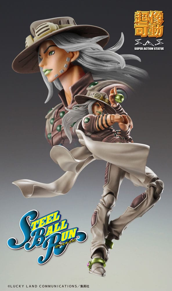 JoJo's Bizarre Adventure Part7 Steel Ball Run Super Action Action Figure Chozokado Johnny Joestar Second 15 cm - MangaShop.ro