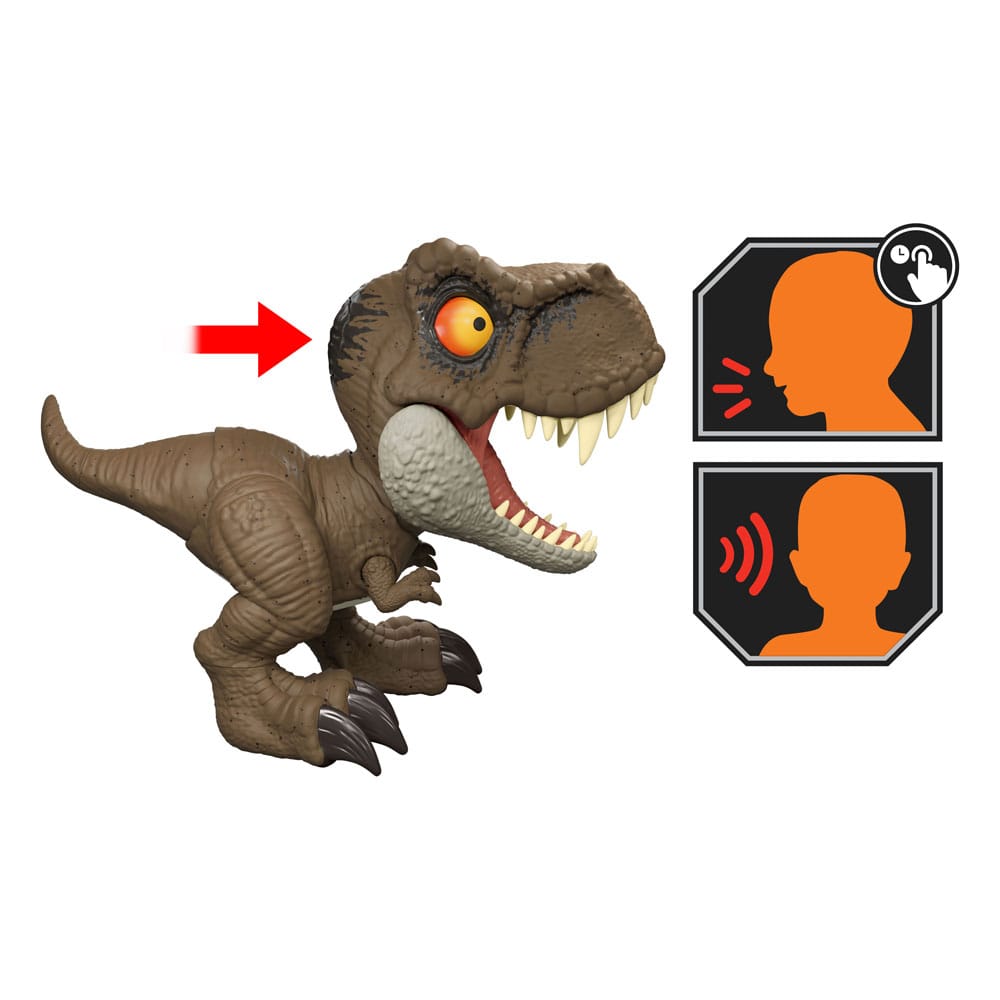 Jurassic World Action Figure with Sound Roar Command Tyrannosaurus Rex 16 cm - MangaShop.ro