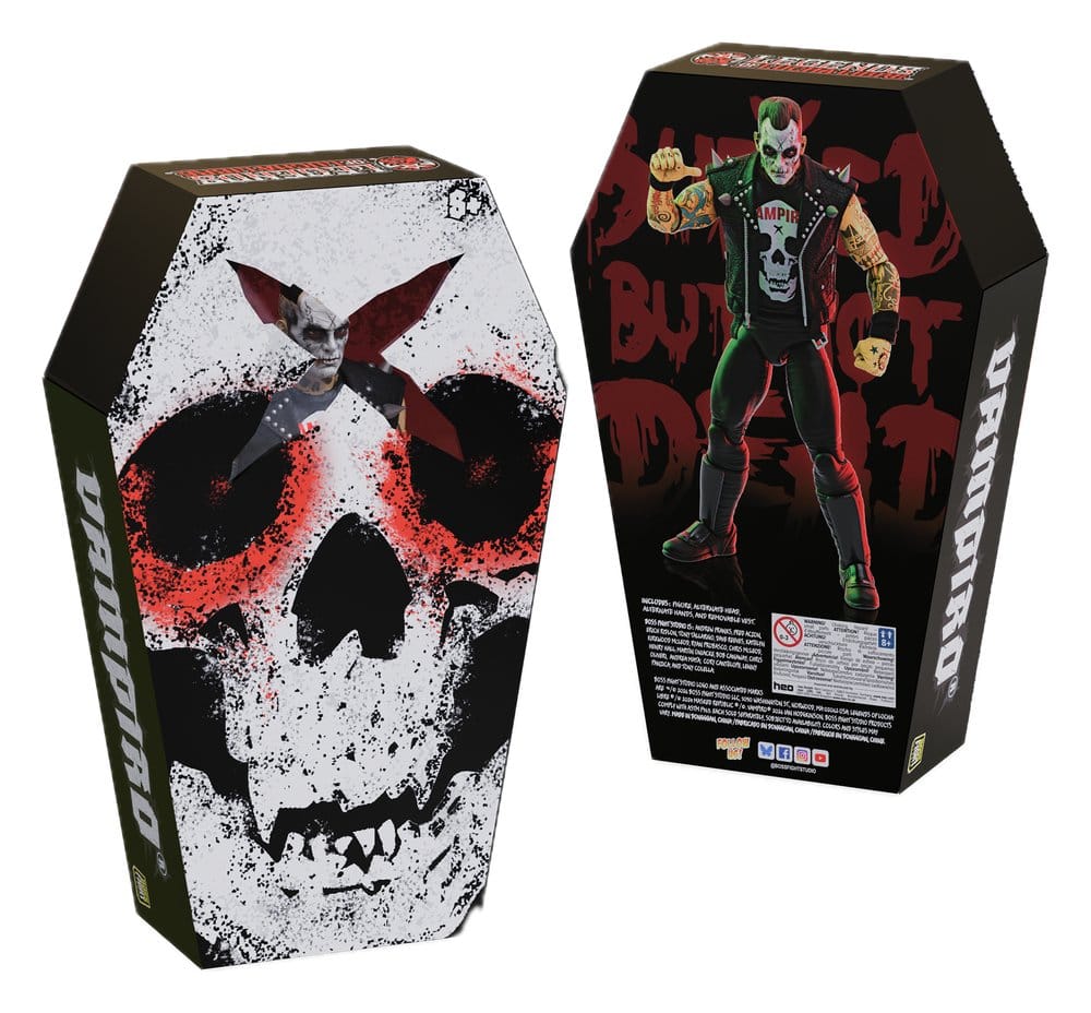 Legends of Lucha Libre Fanaticos Action Figure Vampiro Coffin Box Resurrected 15 cm - MangaShop.ro
