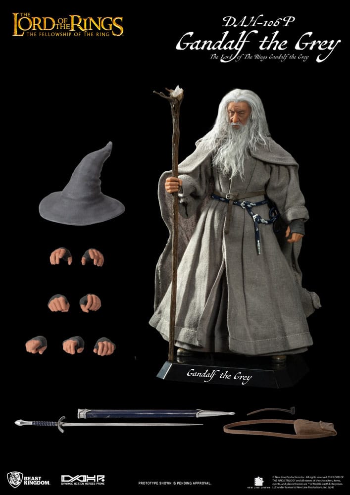 Lord of the Rings Dynamic 8ction Heroes Action Figure 1/9 Gandalf the Grey 21 cm - MangaShop.ro
