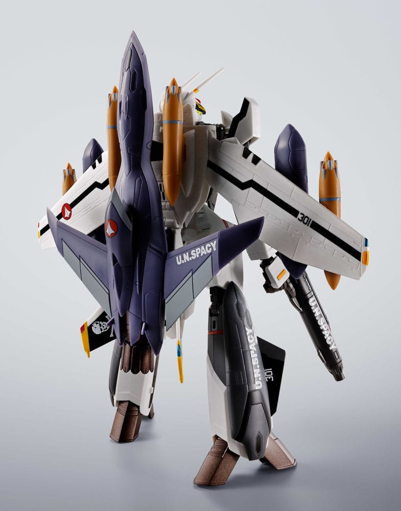 Macross 7 Hi-Metal R Action Figure VF-0S Phoenix (Roy Focker Use) & QF-2200D-B Ghost Set 14 cm - MangaShop.ro
