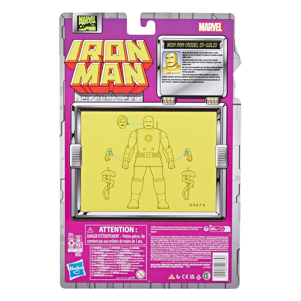 Iron Man Marvel Legends Action Figure Iron Man (Model 01-Gold) 15 cm - MangaShop.ro