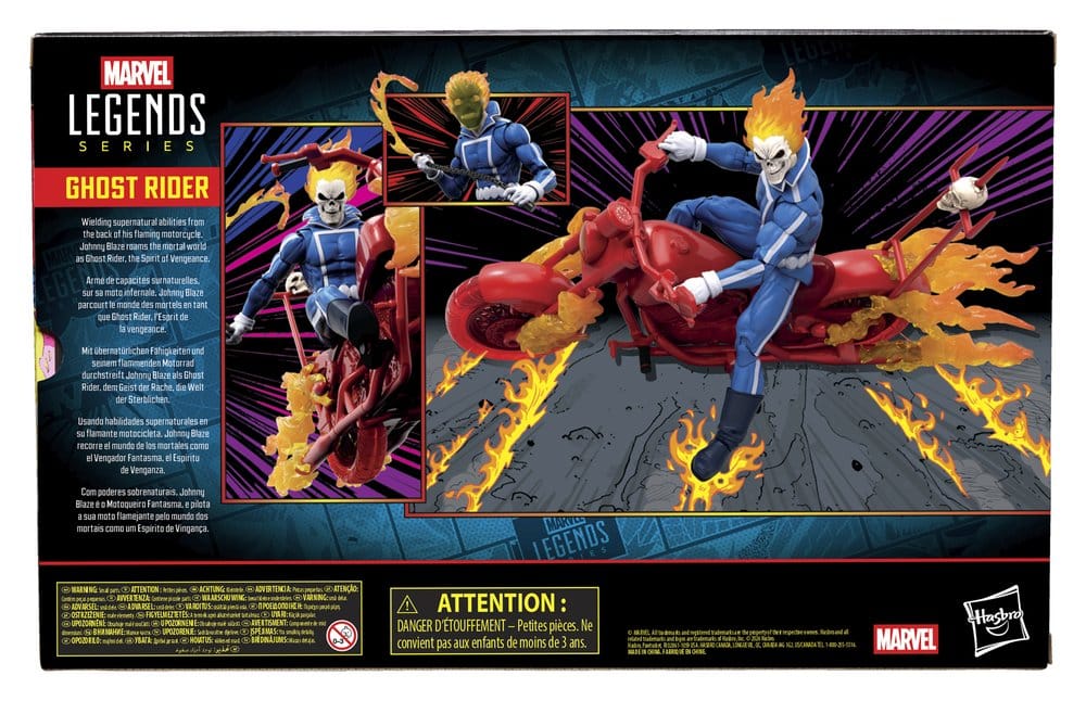 Ghost Rider Marvel Legends Action Figure  Johnny Blaze with Motorcycle 15 cm - MangaShop.ro