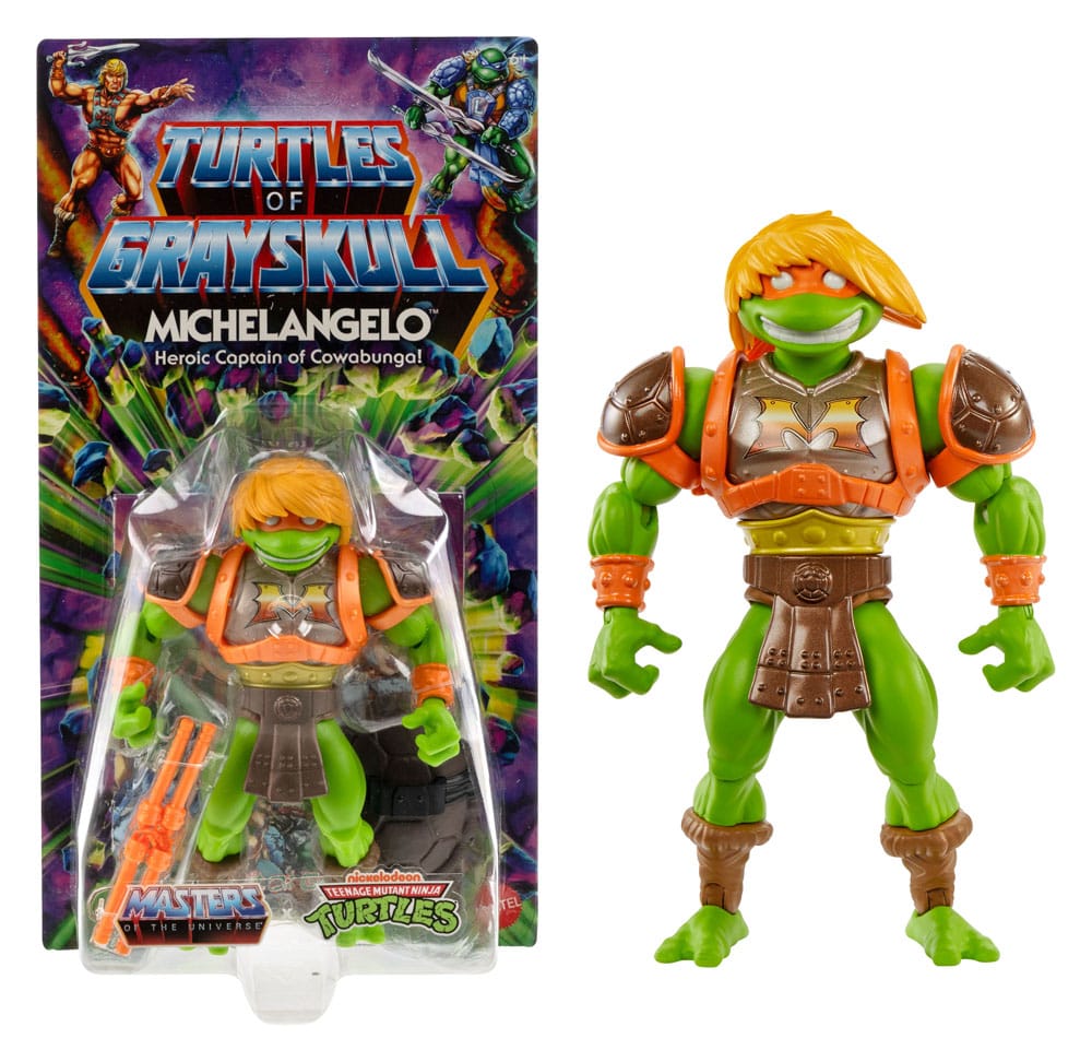 MOTU x TMNT: Turtles of Grayskull Action Figure Michelangelo 14 cm - MangaShop.ro