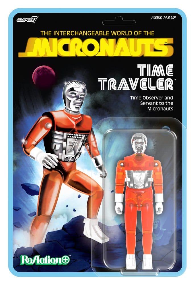 Micronauts ReAction+ Action Figure Wave 04 Time Traveler (Translucent Orange) - MangaShop.ro