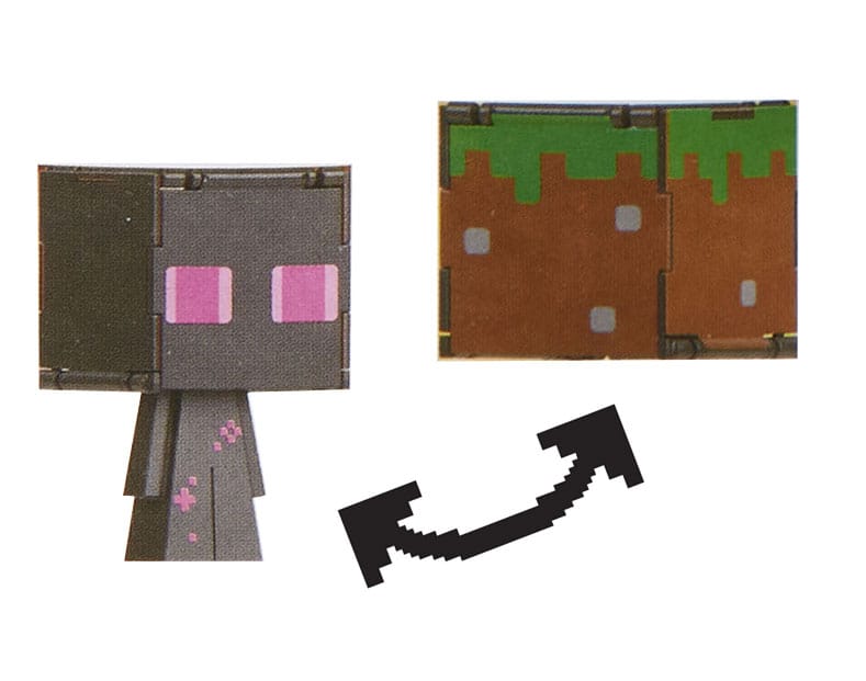 Minecraft Flippin Action Figure Enderman & Grass Block - MangaShop.ro