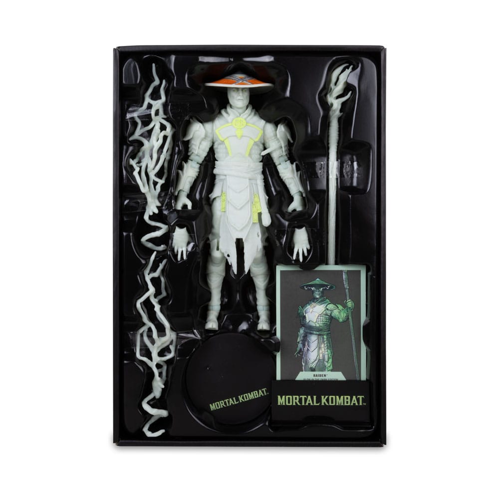 Mortal Kombat Action Figure Glow in the Dark Edition Raiden (Gold Label) 18 cm - MangaShop.ro