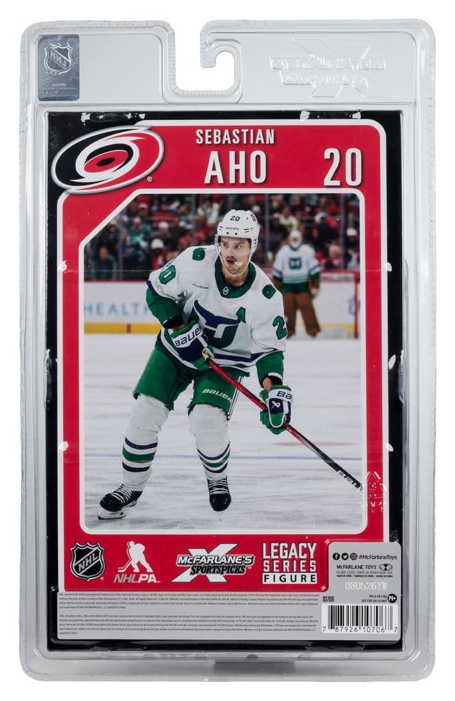 NHL McFarlane SportsPicks Action Figure Sebastian Aho (Hartford Whalers Retro) 18 cm - MangaShop.ro