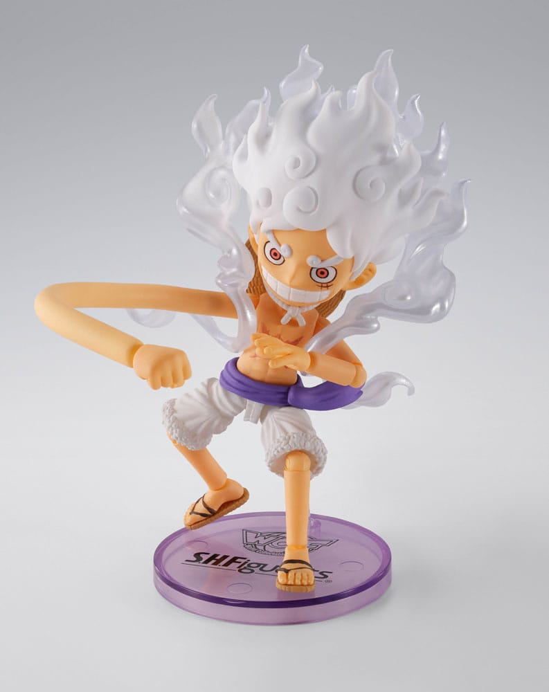One Piece World Collactable Figures x S.H. Figuarts Action Figure Monkey D. Luffy Gear 5 8 cm - MangaShop.ro