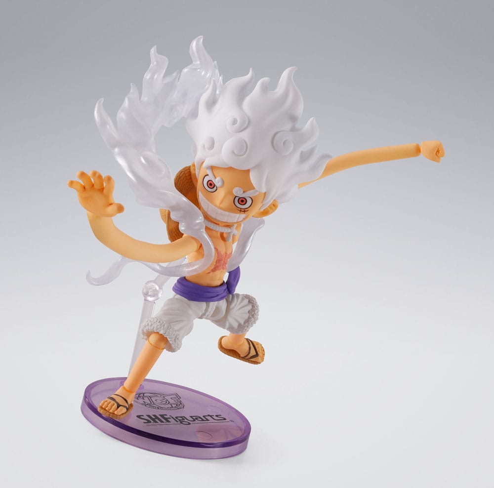 One Piece World Collactable Figures x S.H. Figuarts Action Figure Monkey D. Luffy Gear 5 8 cm - MangaShop.ro