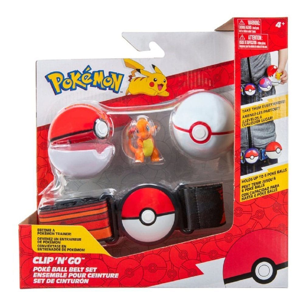 Pokemon Clip'n'Go Poké Ball Belt Set Poké Ball, Luxury Ball & Charmander - MangaShop.ro