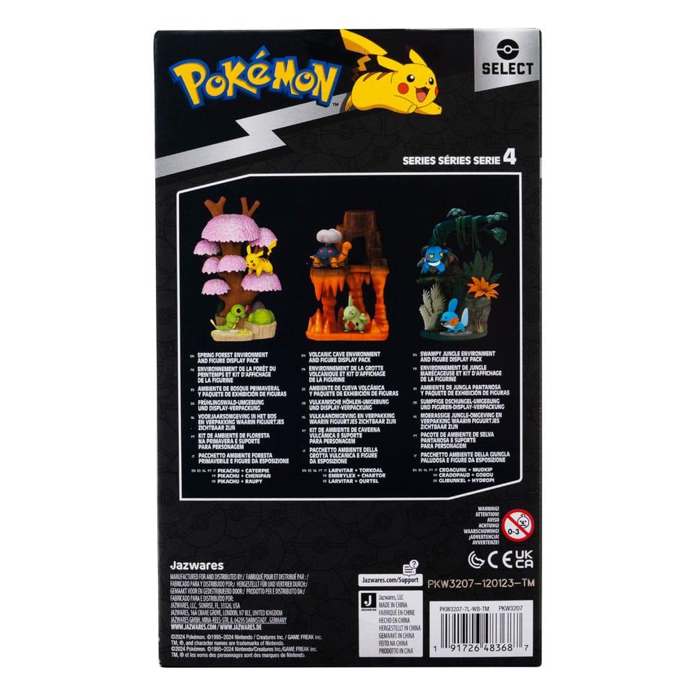 Pokemon Environment Set Spring Forest & Caterpie & Pikachu 5 cm - MangaShop.ro