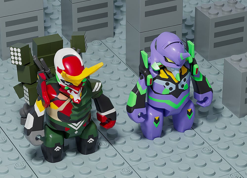 Rebuild of Evangelion Brickroid Action Figure Evangelion Production Model-New 02 a 5 cm - MangaShop.ro