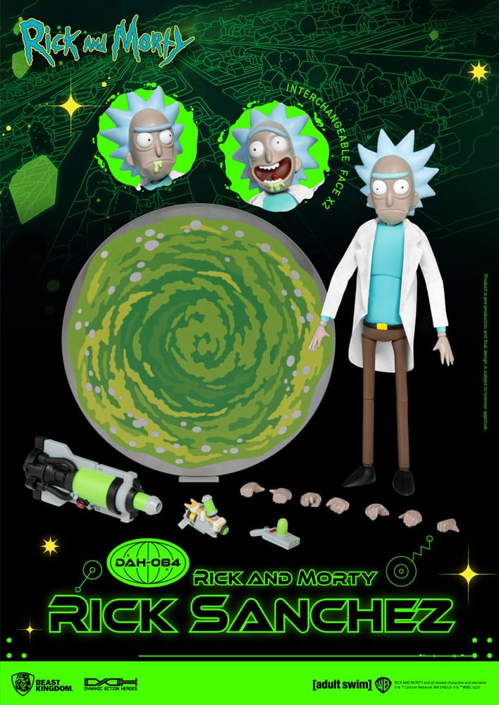 Rick and Morty Dynamic 8ction Heroes Action Figure 1/9 Rick Sanchez 23 cm - MangaShop.ro