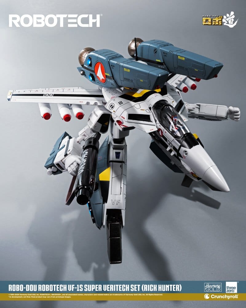 Robotech Robo-Dou Action Figure VF-1S Super Veritech Set (Rick Hunter) 20 cm - MangaShop.ro