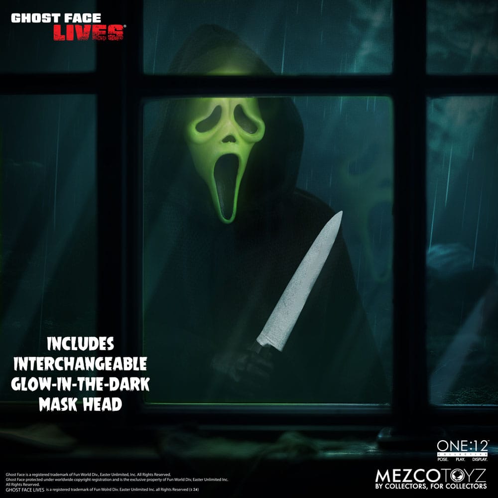 Scream Action Figure 1/12 Ghost Face 16 cm - MangaShop.ro