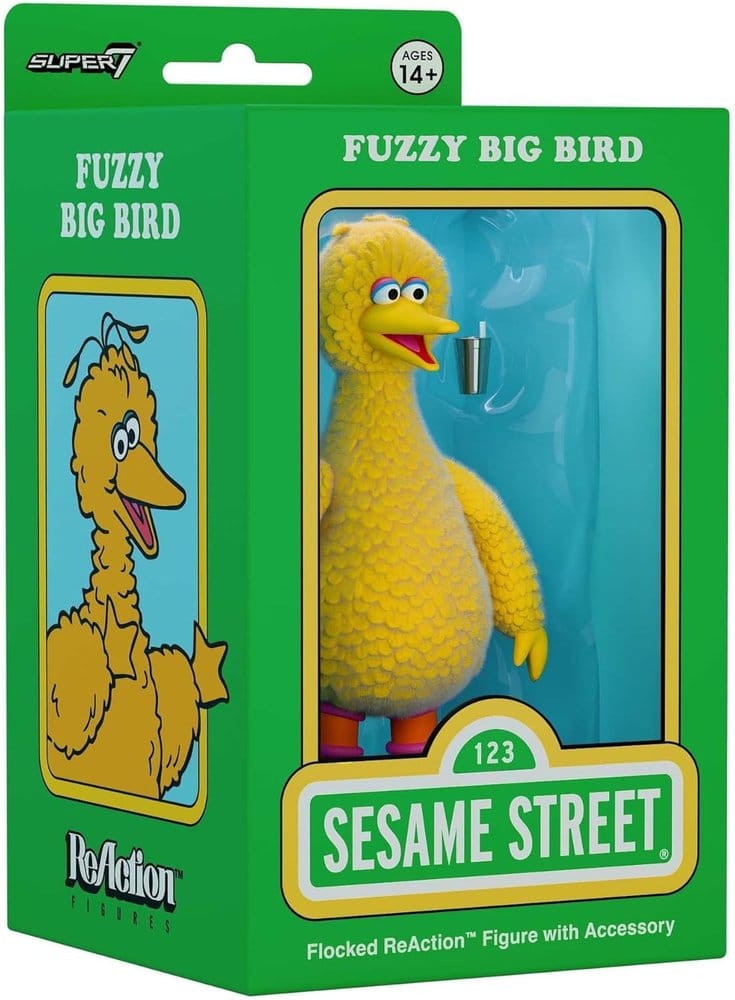 Sesame Street ReAction Action Figure Big Bird (Flocked) - MangaShop.ro