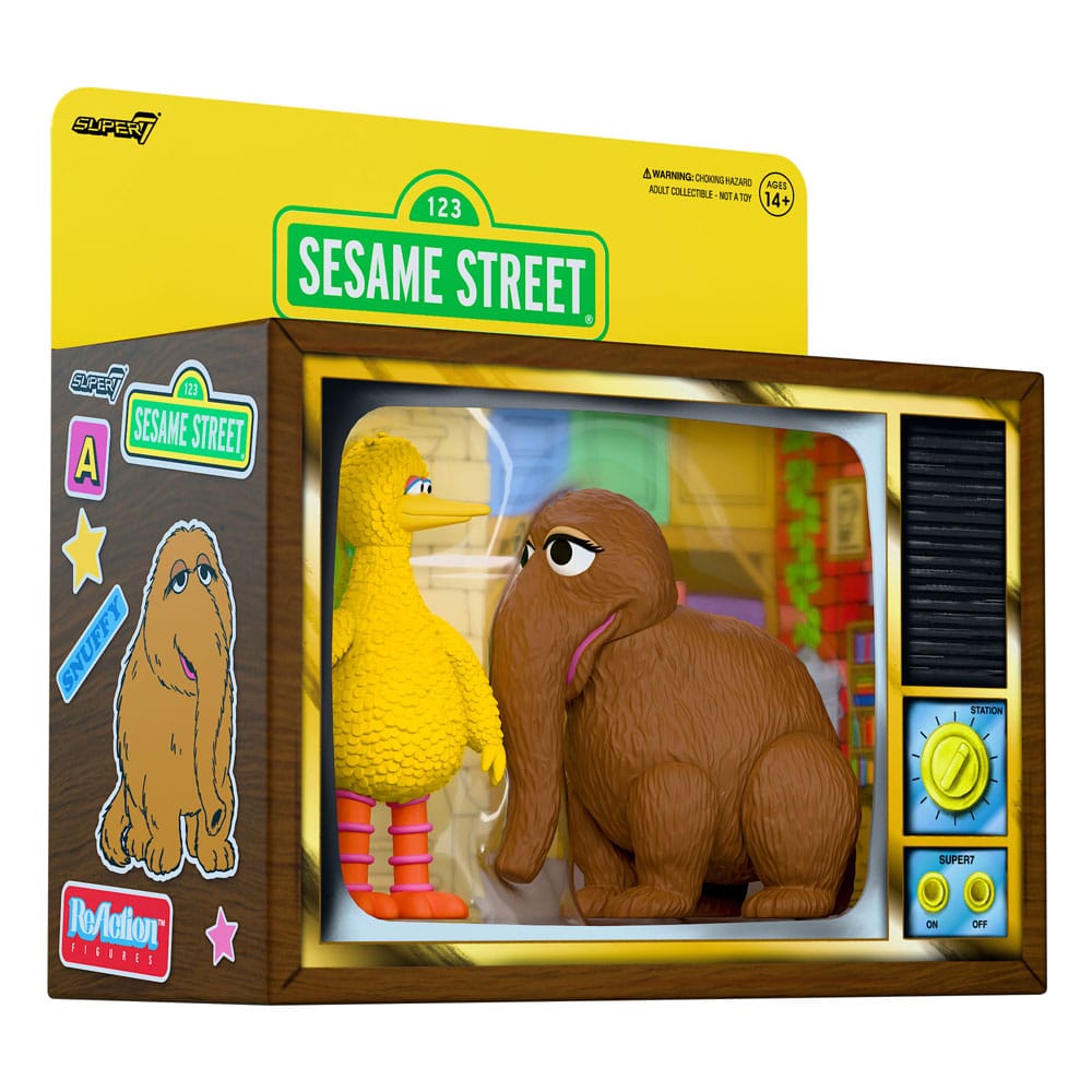 Sesame Street ReAction Action Figures 2-Pack Big Bird and Mr. Snuffleupagus 10 cm - MangaShop.ro