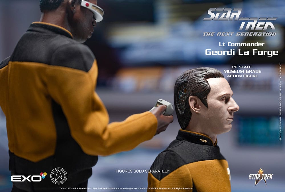 Star Trek: The Next Generation Action Figure 1/6 Lt. Commander Geordi La Forge (Essentials Version) 28 cm - MangaShop.ro