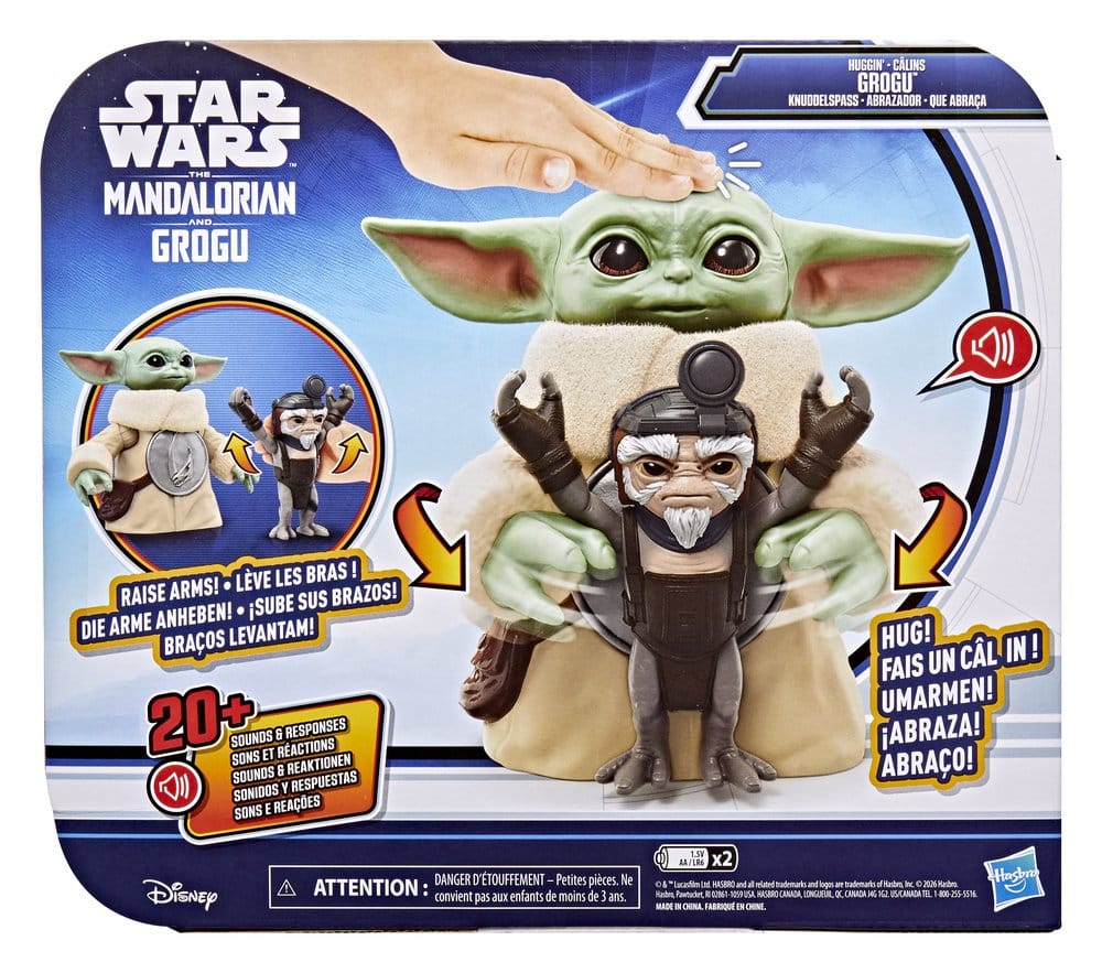 Star Wars: The Mandalorian & Grogu Electronic Action Figure Huggin' Grogu & Anzellan 17 cm - MangaShop.ro