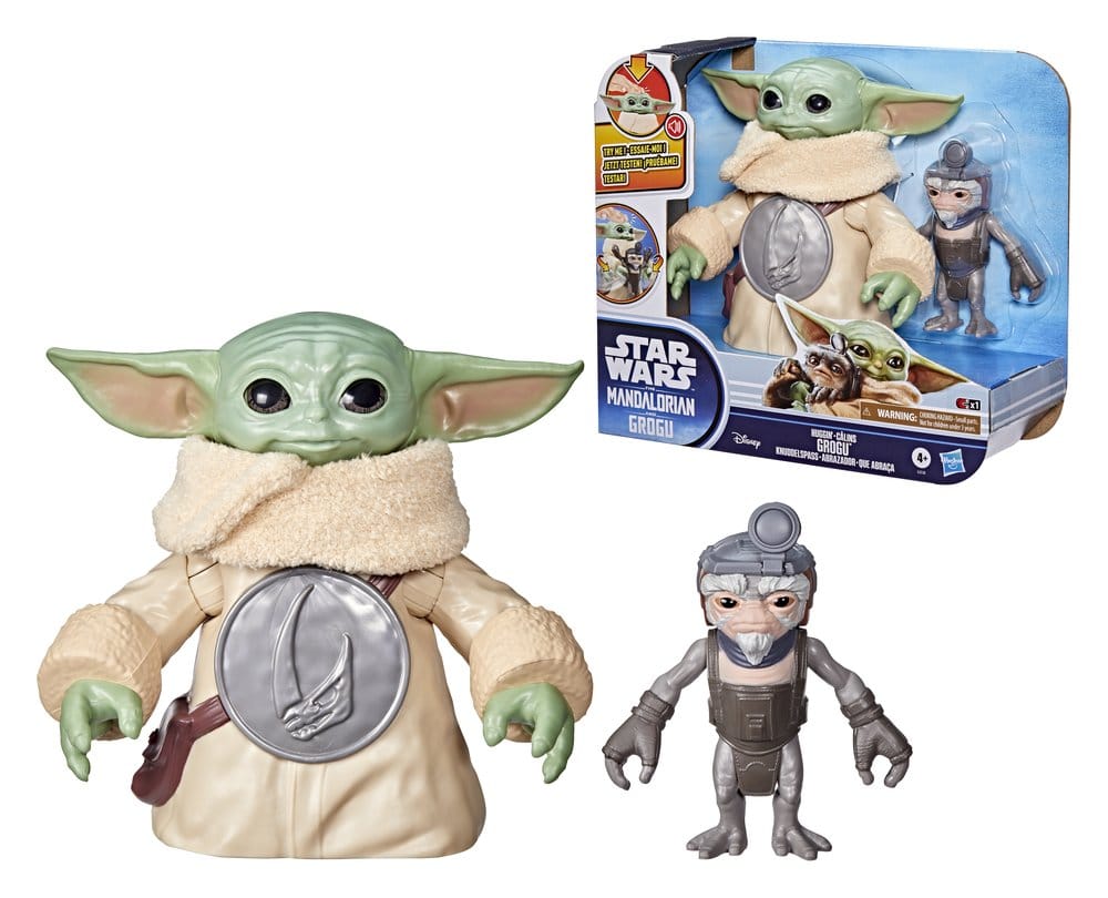 Star Wars: The Mandalorian & Grogu Electronic Action Figure Huggin' Grogu & Anzellan 17 cm - MangaShop.ro