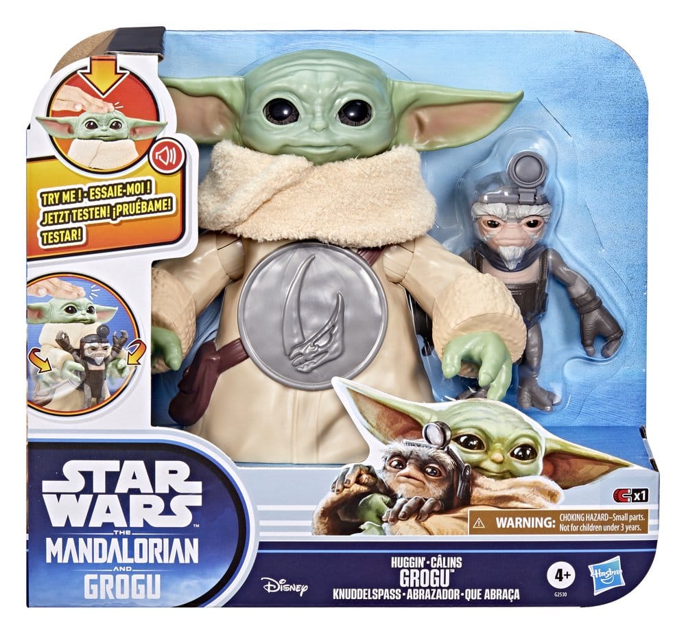 Star Wars: The Mandalorian & Grogu Electronic Action Figure Huggin' Grogu & Anzellan 17 cm - MangaShop.ro