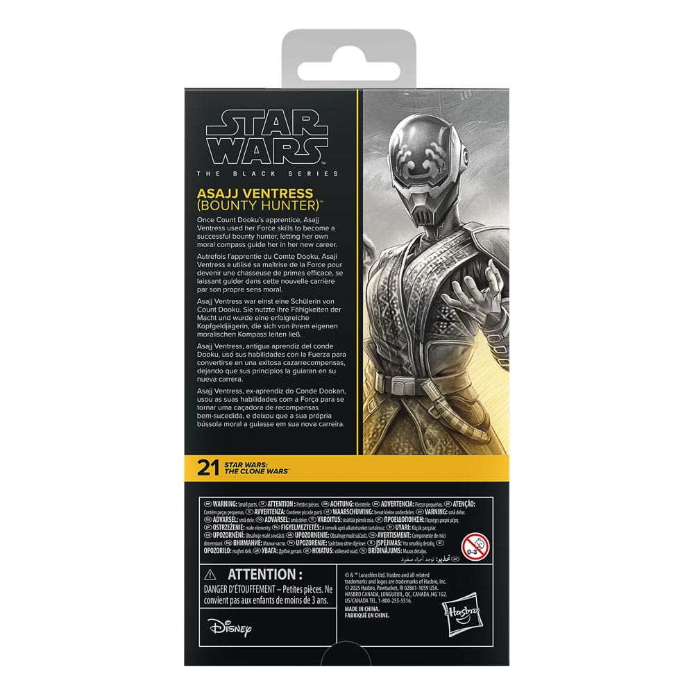 Star Wars: The Clone Wars Black Series Action Figure Asajj Ventress (Bounty Hunter) 15 cm - MangaShop.ro