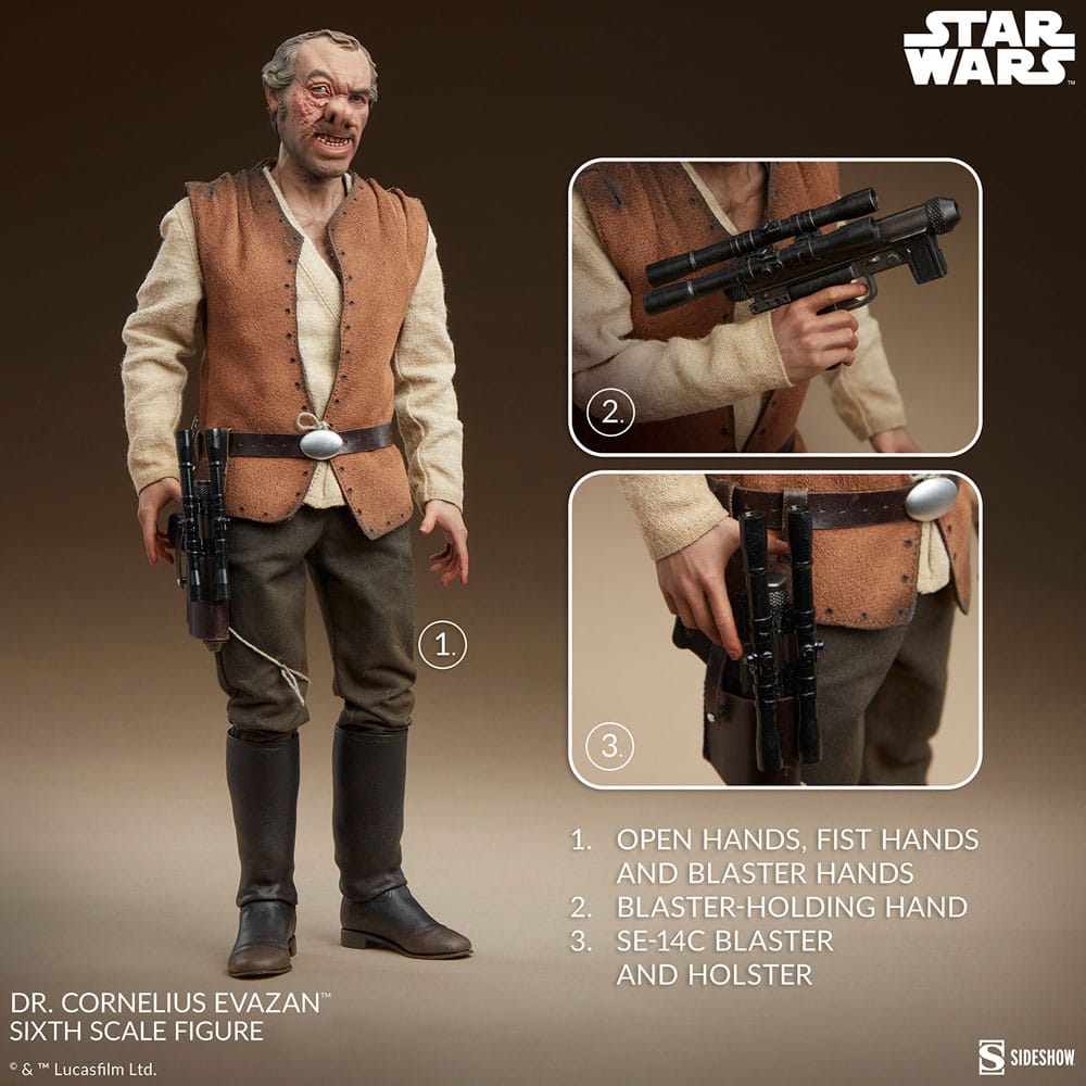 Star Wars Episode IV Scum & Villainy Action Figure 1/6 Doctor Cornelius Evazan 30 cm - MangaShop.ro