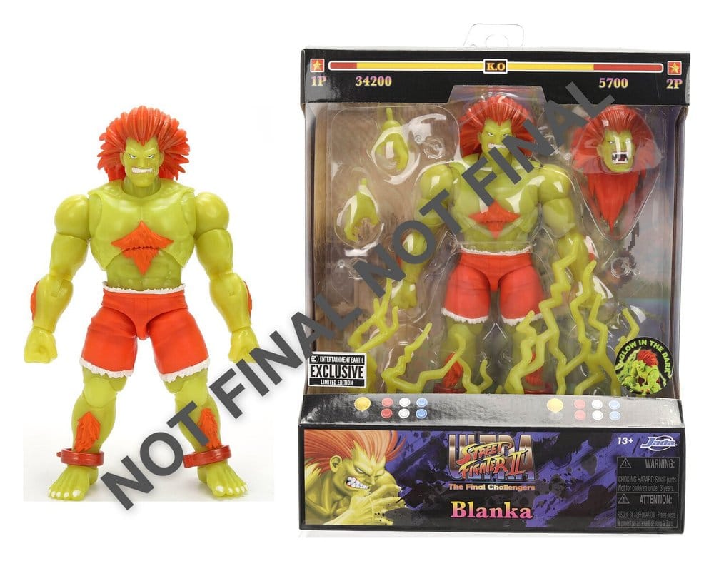 Street Fighter Action Figure II Blanka GID 19 cm - MangaShop.ro