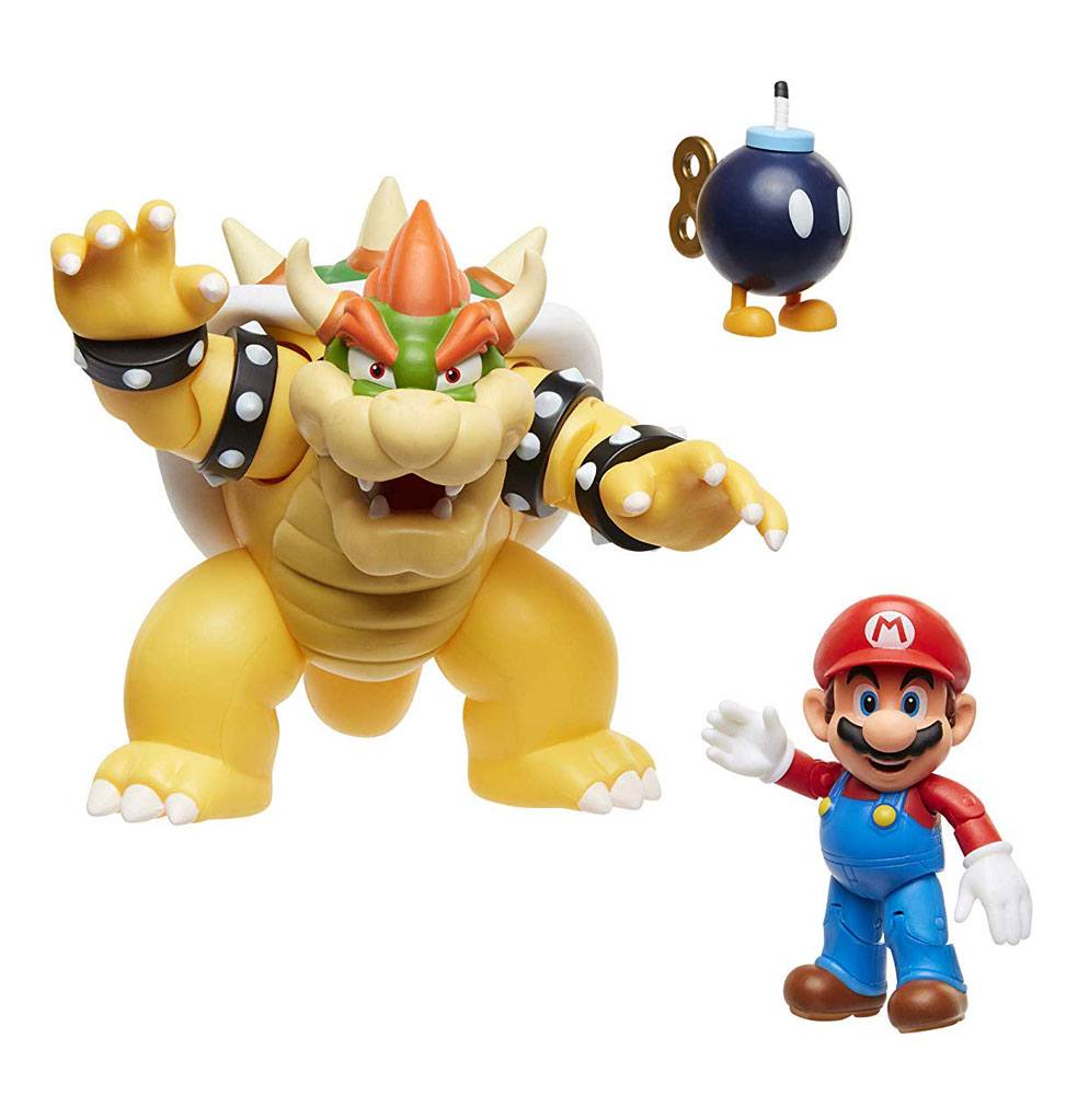 World of Nintendo Action Figure 3-Pack Mario vs. Bowser Lava Battle 6-15 cm - MangaShop.ro