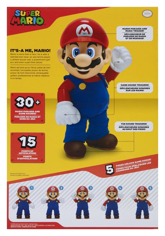 Super Mario Talking Action Figure It's-A Me! Mario 36 cm - MangaShop.ro