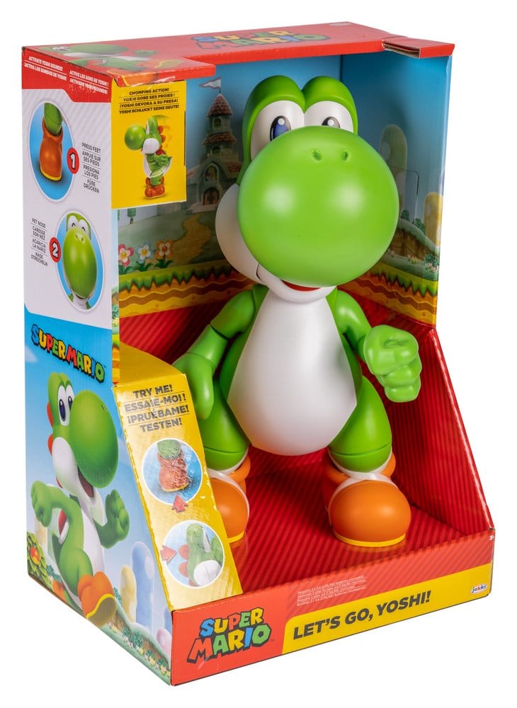 Super Mario Talking Action Figure Let's Go! Yoshi! 36 cm - MangaShop.ro